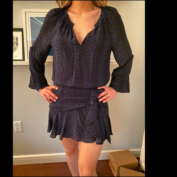 Ramy Brook Jeannie Leopard Print Dress - Picture 1 of 2